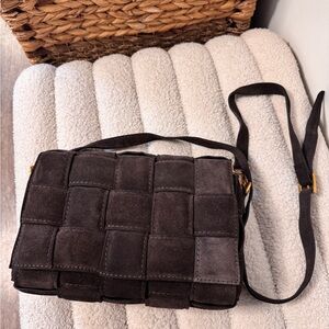 WOVEN GENUINE LEATHER BAG